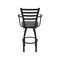 Holland Bar Stool Co Jackie with Arms 36 in. Swivel Bar Stool with Black Wrinkle Finish and Graph Chalice Seat 415 - alternate 6